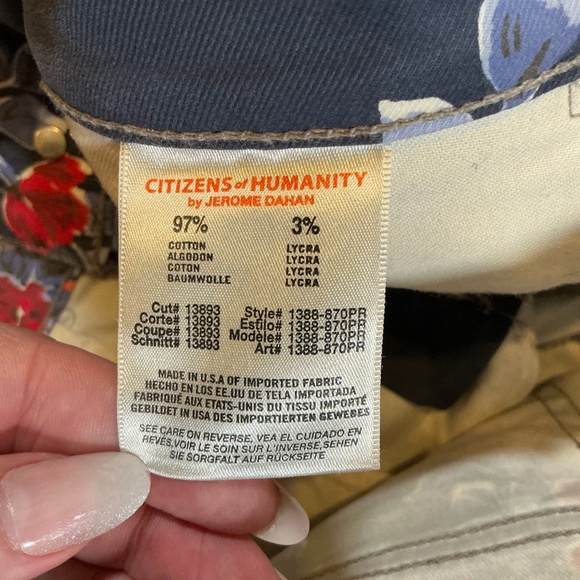 Citizens of Humanity Thompson Medium Rise Skinny Floral Jeans Women’s 28 - Picture 10 of 15